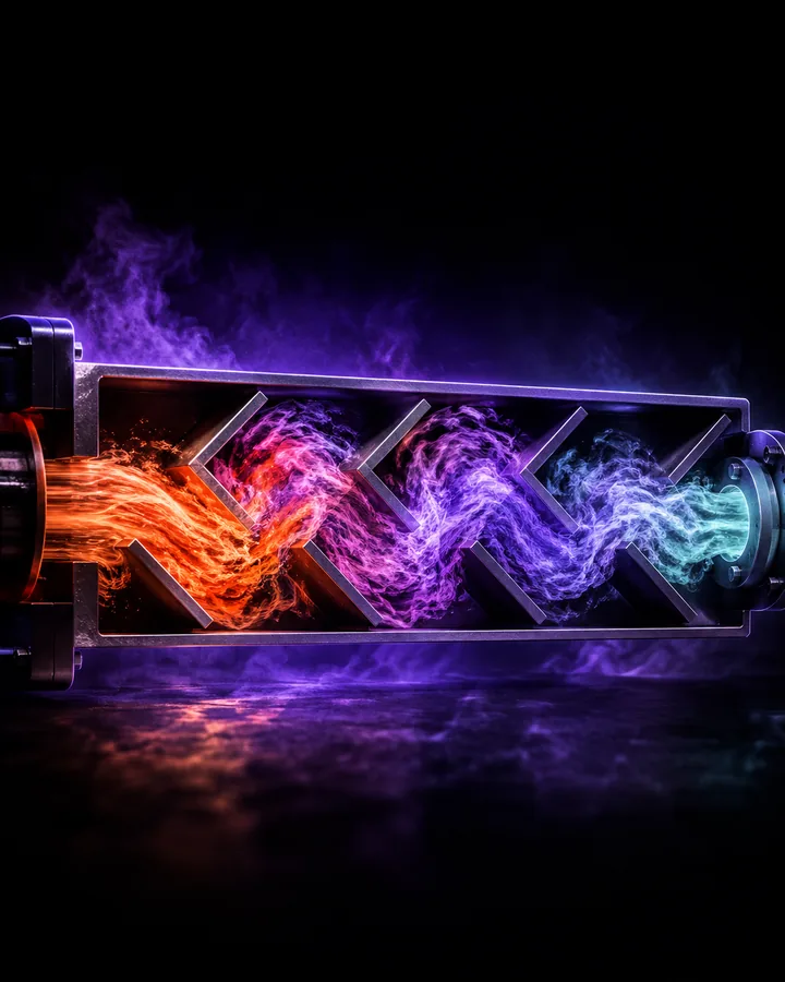 OpenFOAM static-mixer simulation project visual