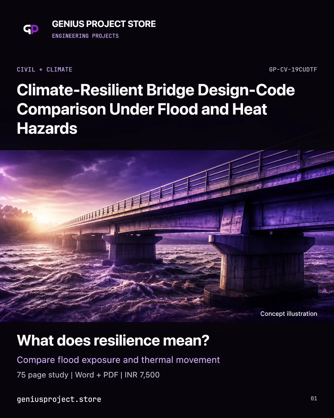 Climate-Resilient Bridge Design-Code Comparison Under Flood and Heat Hazards project visual