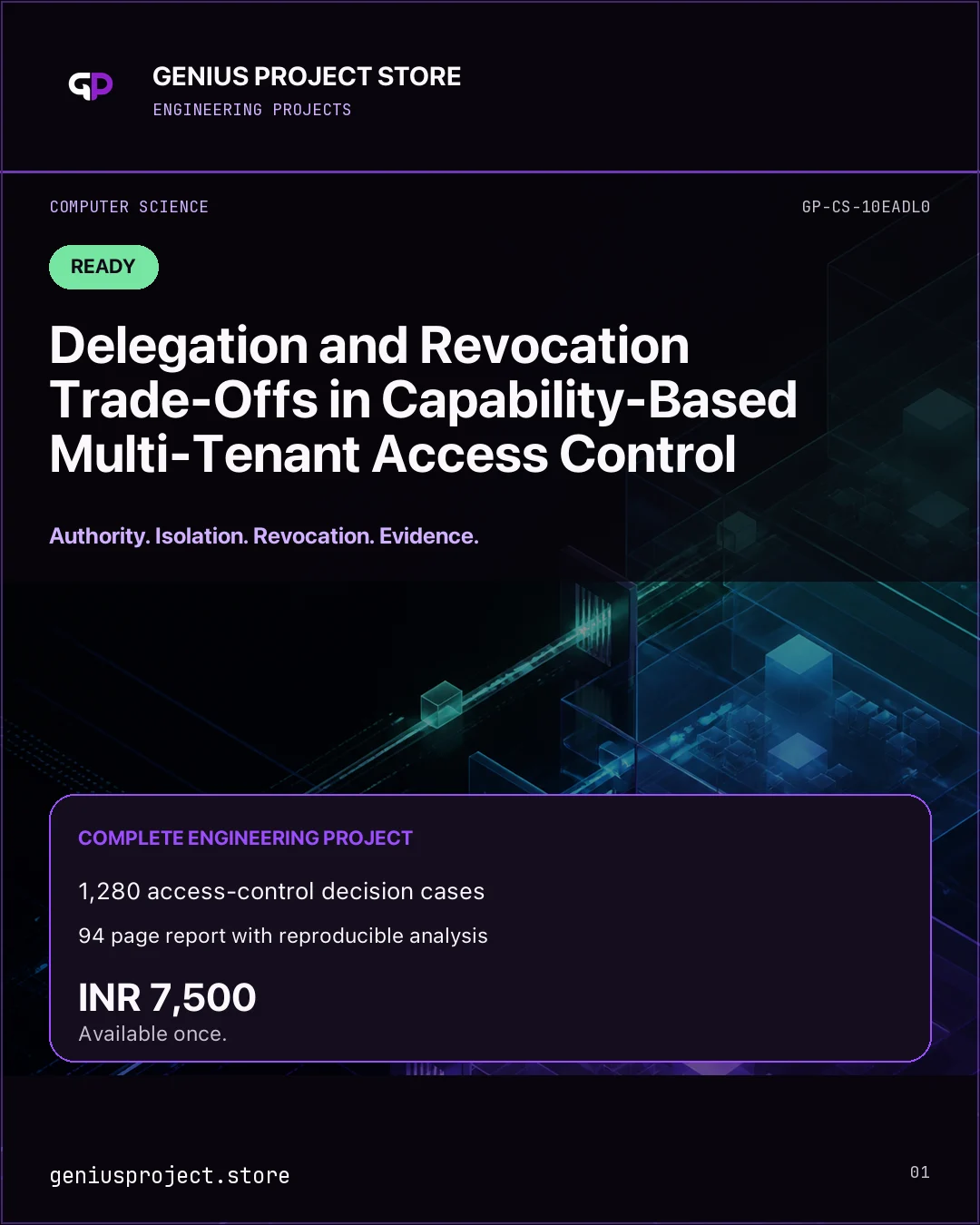 Delegation and Revocation Trade-Offs in Capability-Based Multi-Tenant Access Control project visual