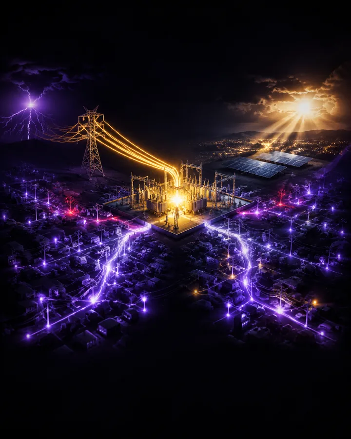 pandapower distribution-network simulation project visual