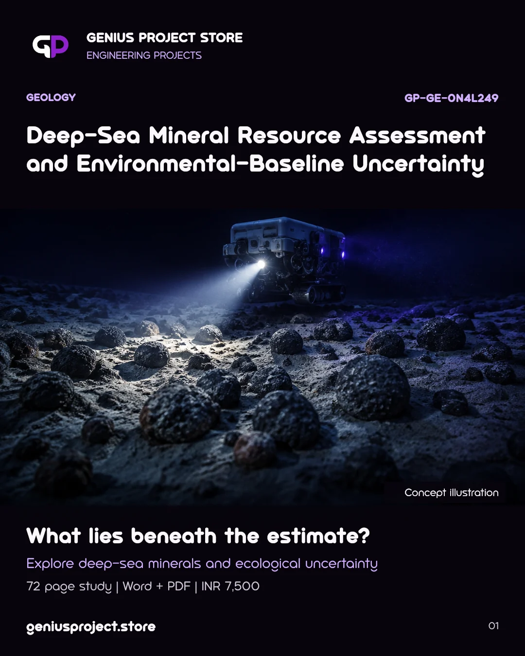 Deep-Sea Mineral Resource Assessment and Environmental-Baseline Uncertainty project visual