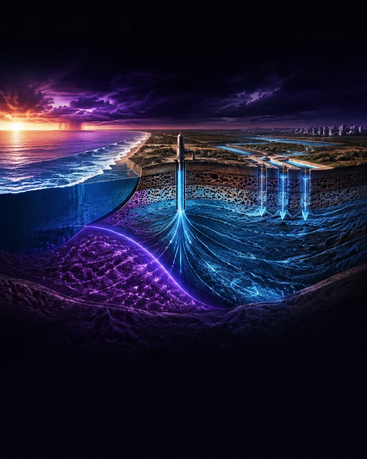 FloPy coastal-aquifer saltwater intrusion project visual