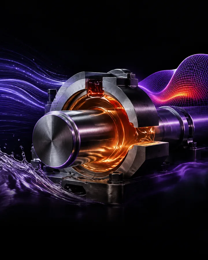 Hydrodynamic journal-bearing lubrication model project visual