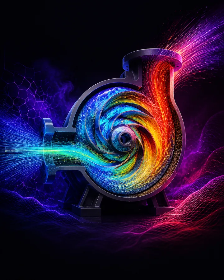 OpenFOAM centrifugal-pump simulation project visual