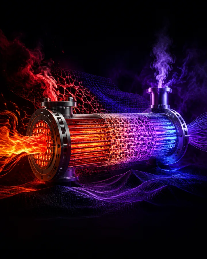 OpenFOAM heat-exchanger simulation project visual